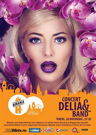 Concert Concert Delia & Band, vineri, 28 noiembrie 2014 20:00, Beraria H