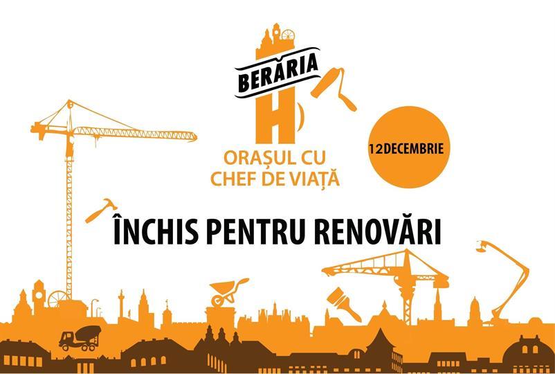 Concert Inchis pentru renovari, vineri, 12 decembrie 2014 15:00, Beraria H