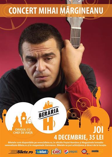 Concert Concert Mihai Margineanu, joi, 04 decembrie 2014 20:00, Beraria H